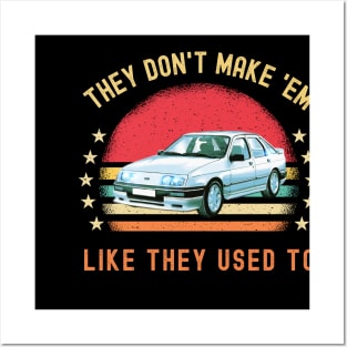 Retro 80s Vintage Car Posters and Art